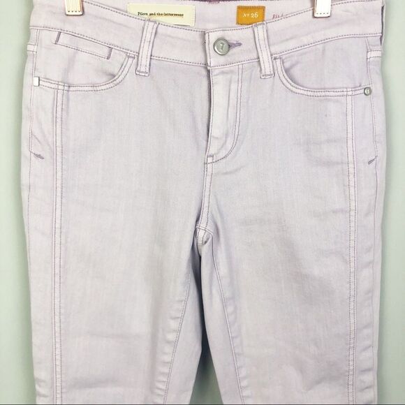ANTHROPOLOGIE | PILCRO Light Purple Stet Jeans Women’s Size 26 (2) - Picture 3 of 11